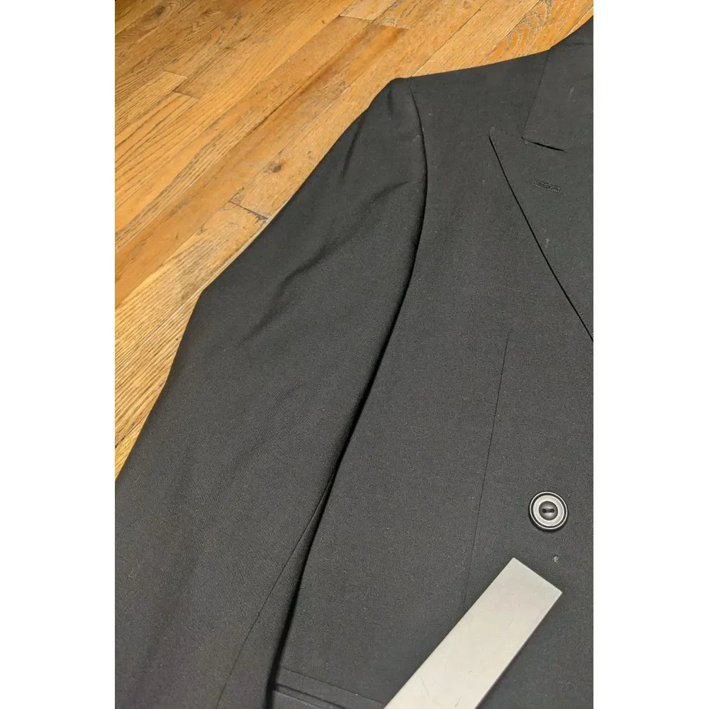 Vintage Burberry Double Brest Blazer Jacket Men's Sport Coat Black